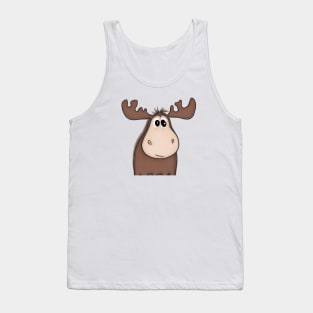 Cute Moose Drawing Tank Top